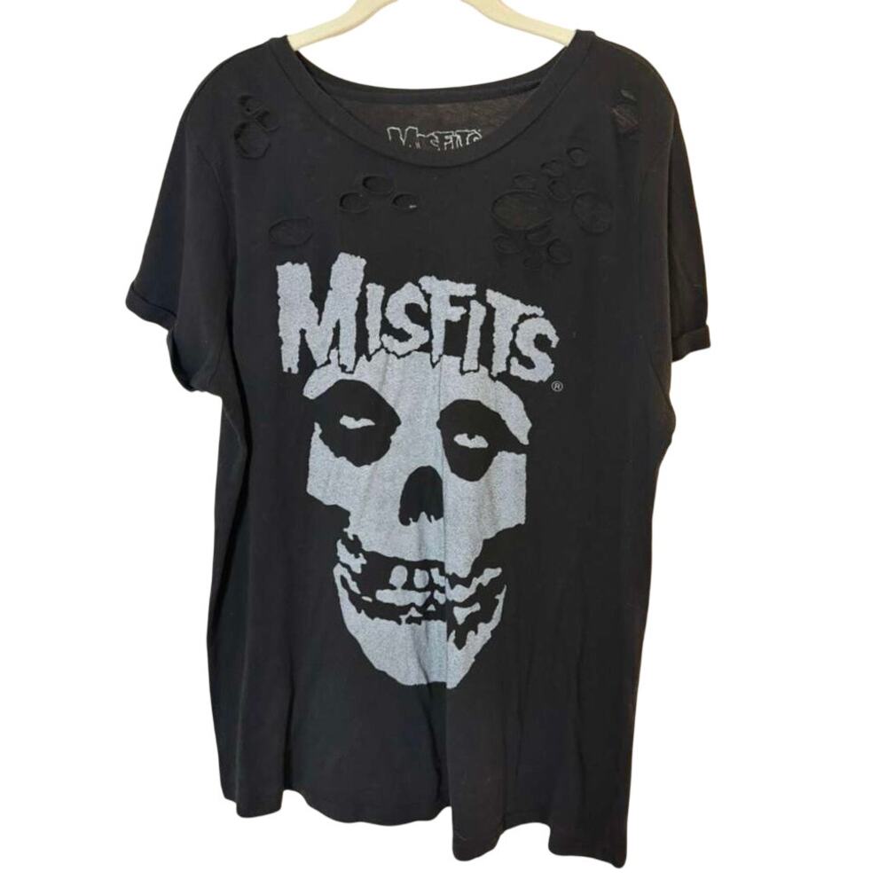 Life Clothing Co. Black Misfits Horror Punk Distressed Band Tee sz. 1X